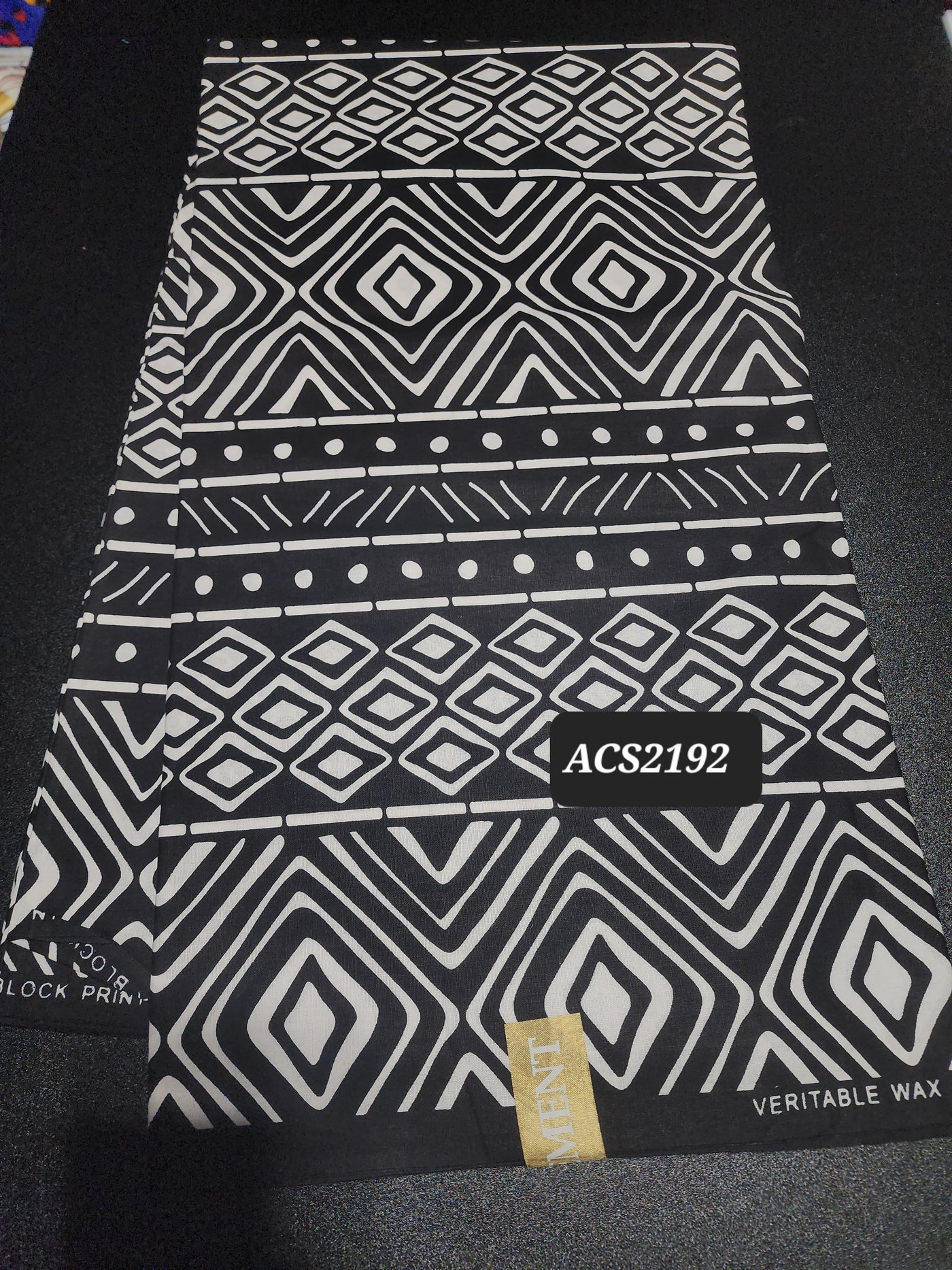 Monochrome Ankara Print Fabric ACS2192