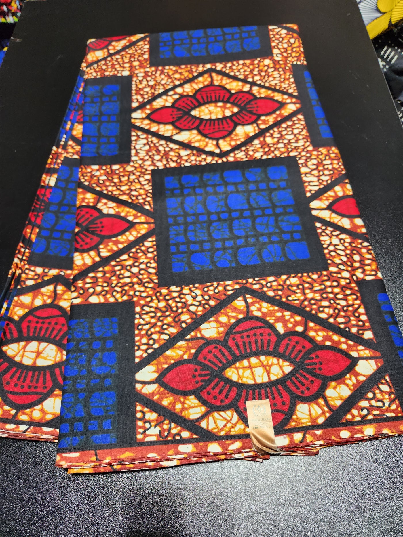 Brown African Ankara Print Fabric