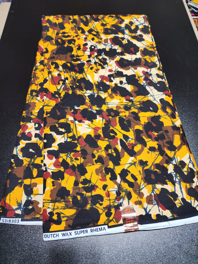 Brown Multicolor Ankara Print Fabric