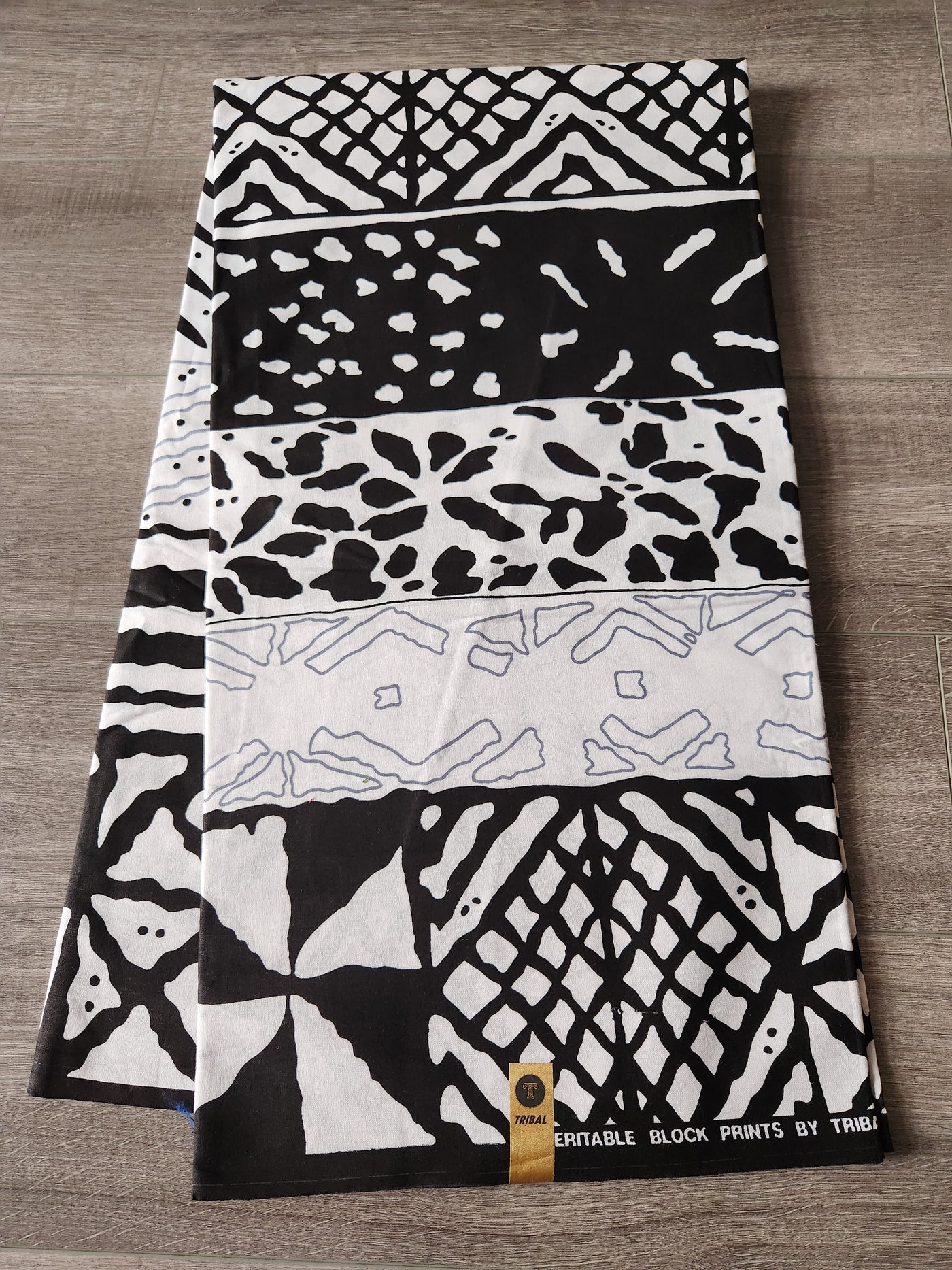 White and Black Monochrome African Print Fabric, Ankara Fabric