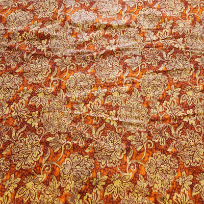 Orange and Gold African Print Fabric, Ankara Fabric, AF299