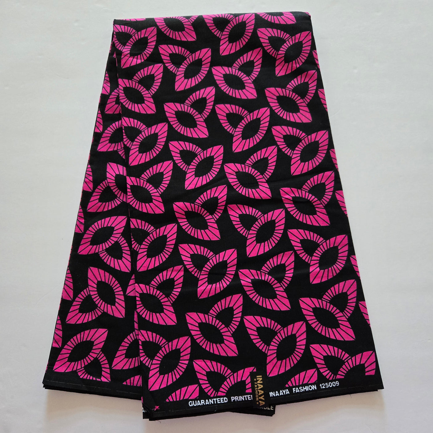 Black and Pink African Print Fabric, Black Fabric, Pink Fabric Ankara Fabric, AF310