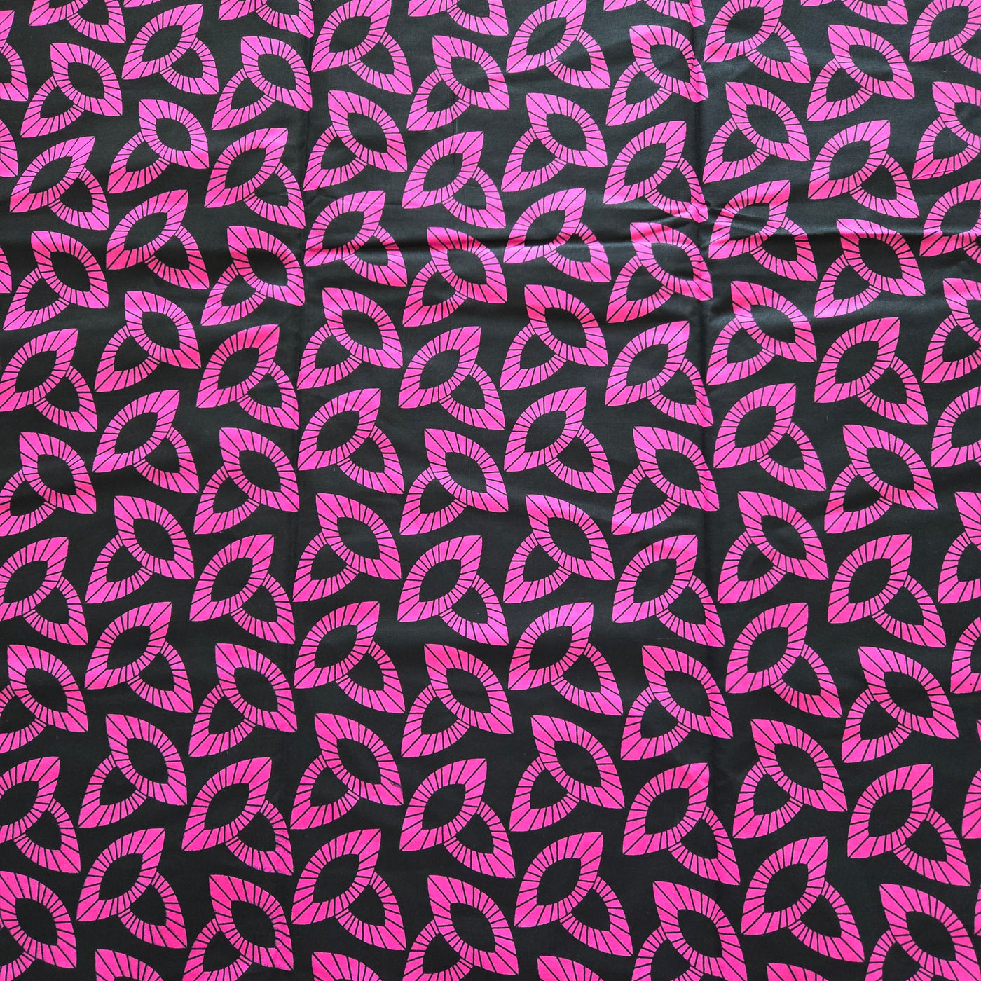 Black and Pink African Print Fabric, Black Fabric, Pink Fabric Ankara Fabric, AF310