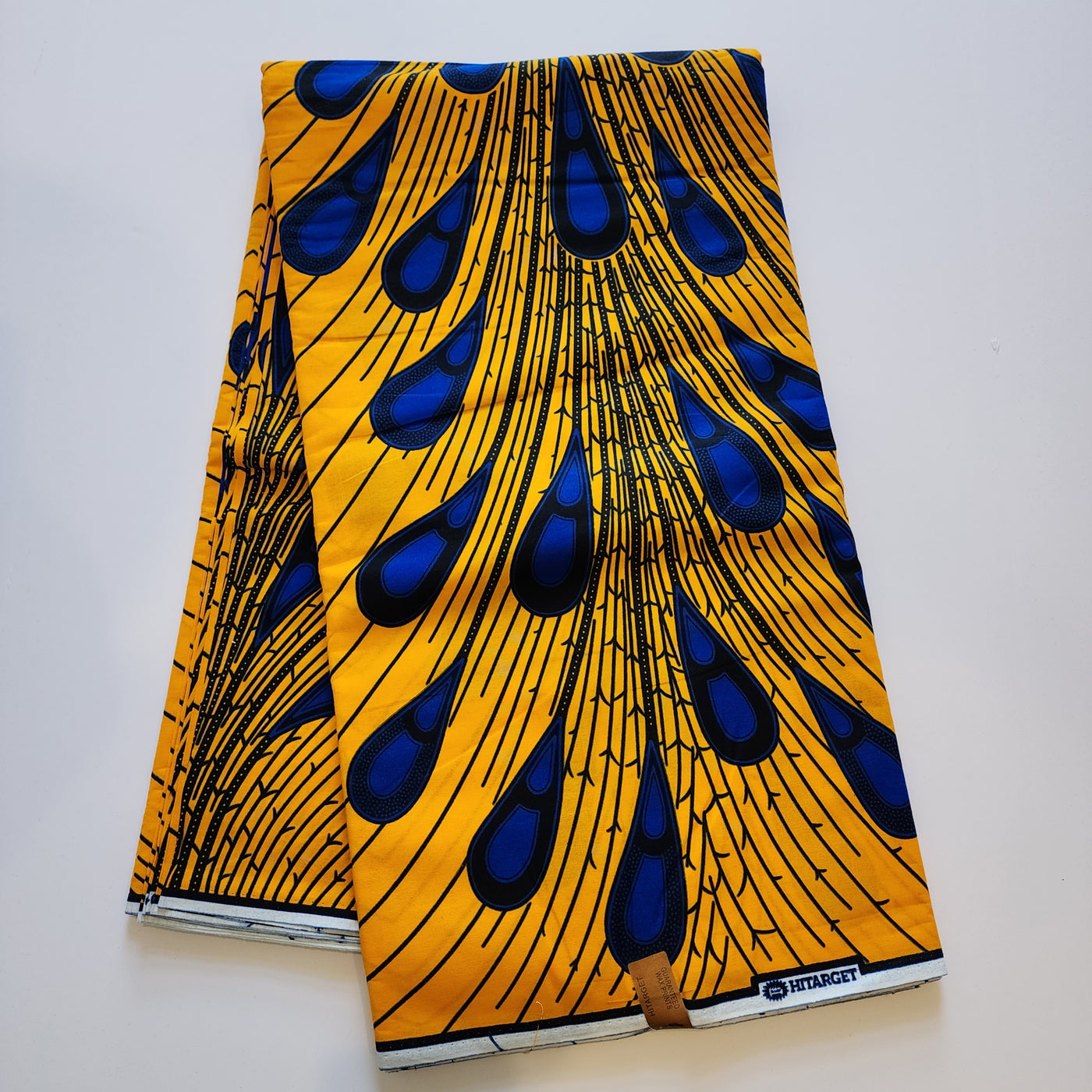 Yellow and Blue Rainburst Fabric, Starburst Ankara Fabric, African Print Fabric, Ankara Fabric AF398