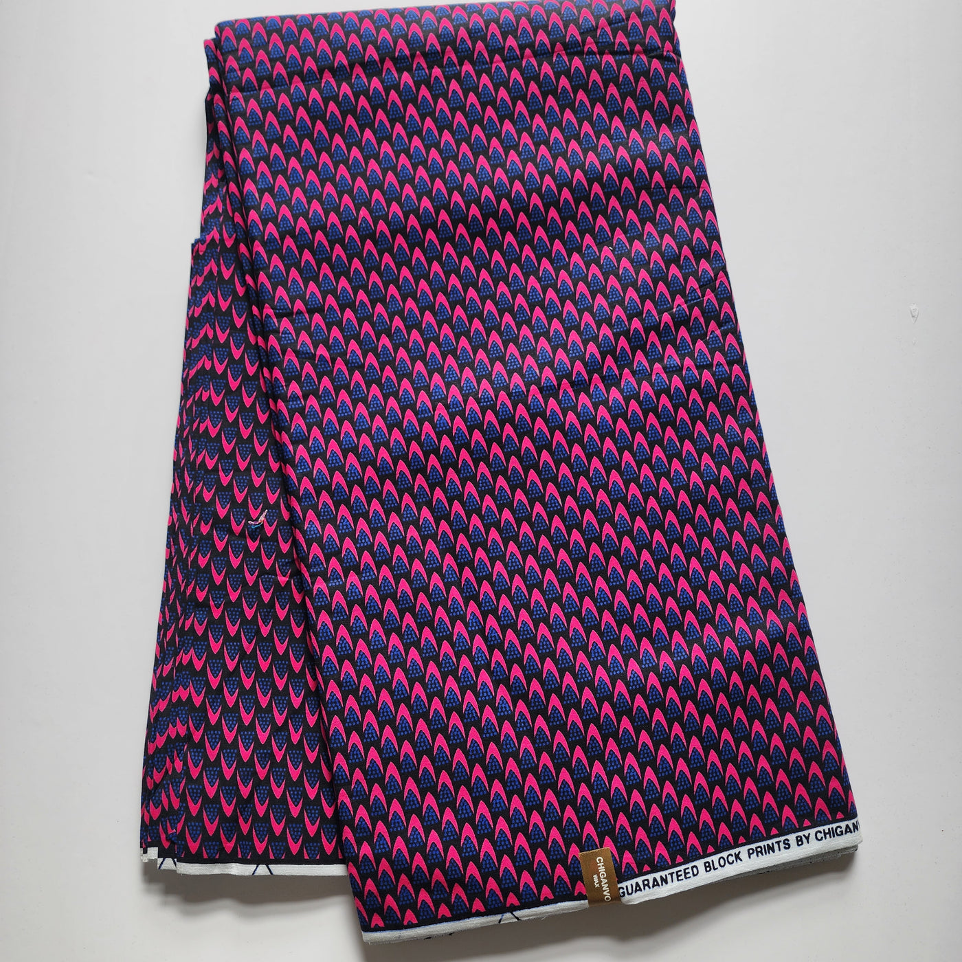 Pink and Blue Fish Scale African Print Fabric, Ankara Fabric AF401