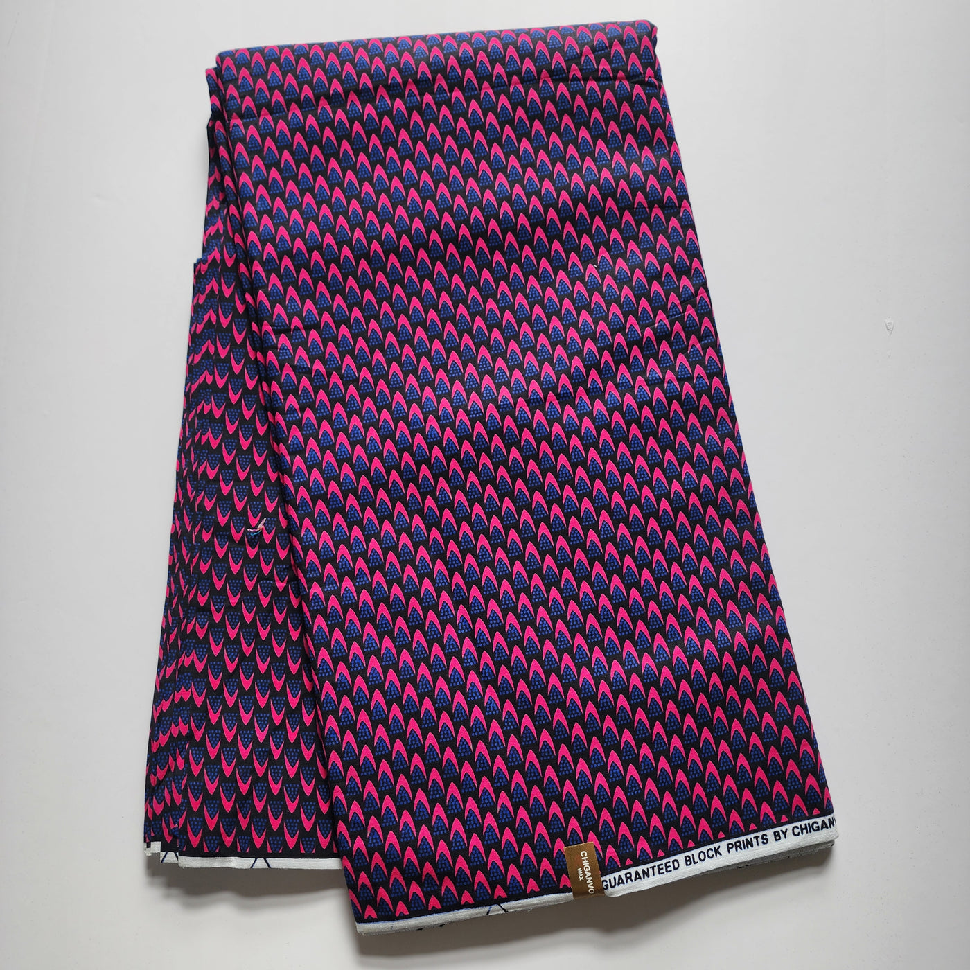Pink and Blue Fish Scale African Print Fabric, Ankara Fabric AF401
