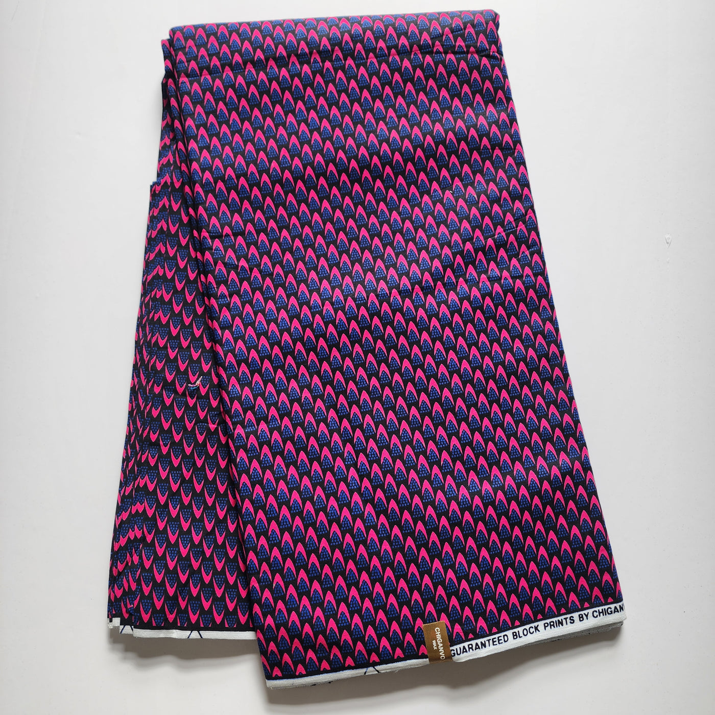 Pink and Blue Fish Scale African Print Fabric, Ankara Fabric AF401