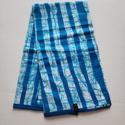 Blue and White Ankara Fabric, 100% Cotton Fabric AF414