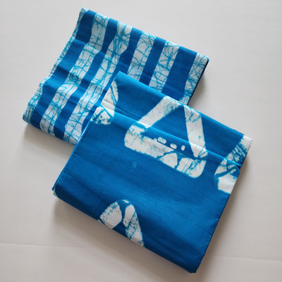 Mix and Match African Print Fabric, Ankara Fabric, 100% Cotton Fabric, Wax Print Fabric, Blue and White Fabric
