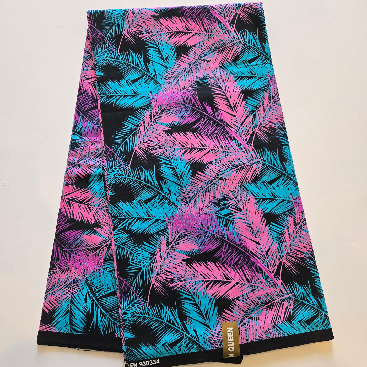 Black, Pink and Blue Multicolor African Print Fabric, Brown Ankara Fabric, 100% Cotton Fabric AF422