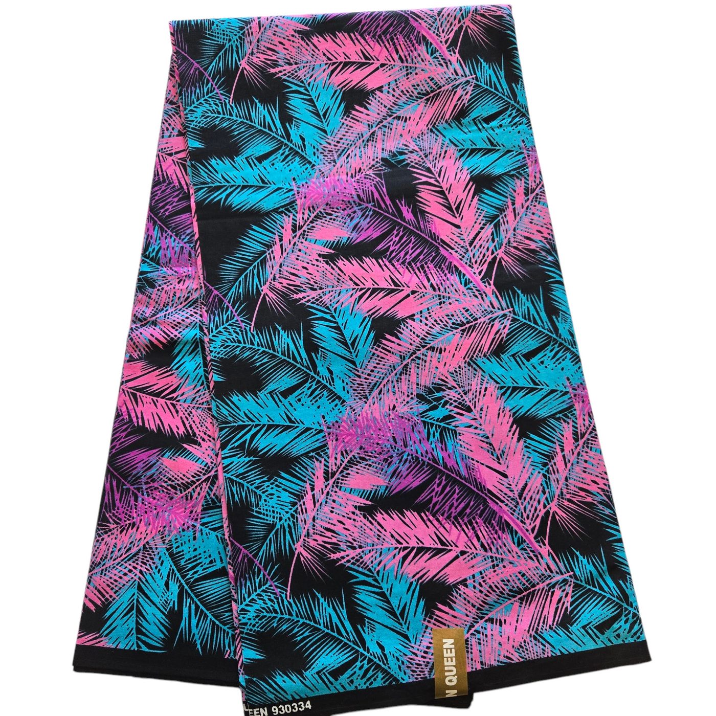 Black, Pink and Blue Multicolor African Print Fabric, Brown Ankara Fabric, 100% Cotton Fabric AF422