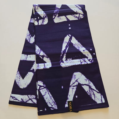Purple and White Ankara Fabric, 100% Cotton Fabric AF418
