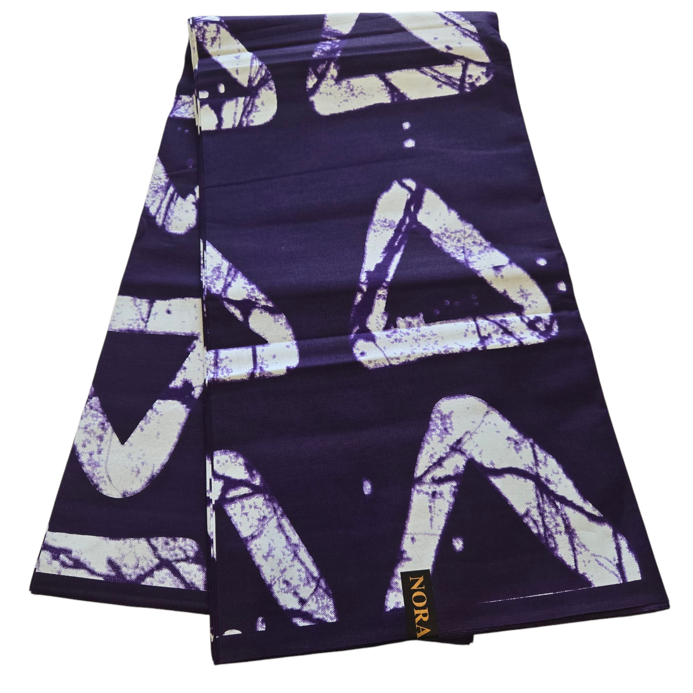 Purple and White Ankara Fabric, 100% Cotton Fabric AF418