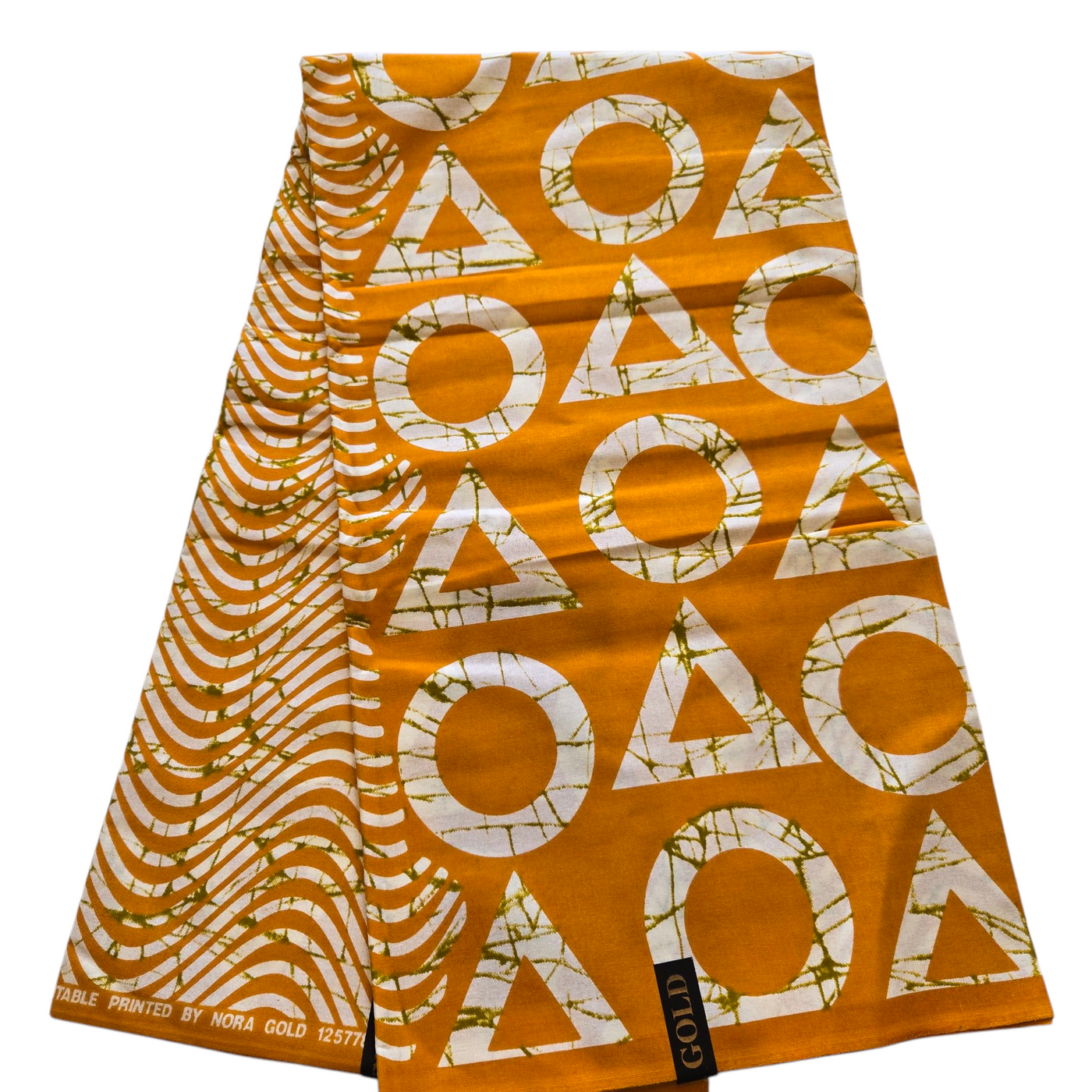 Yellow Gold and White Ankara Fabric, 100% Cotton Fabric AF449