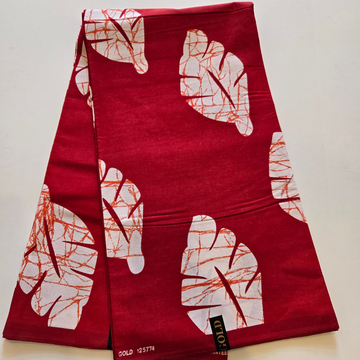 Red and White Ankara Fabric, 100% Cotton Fabric AF417