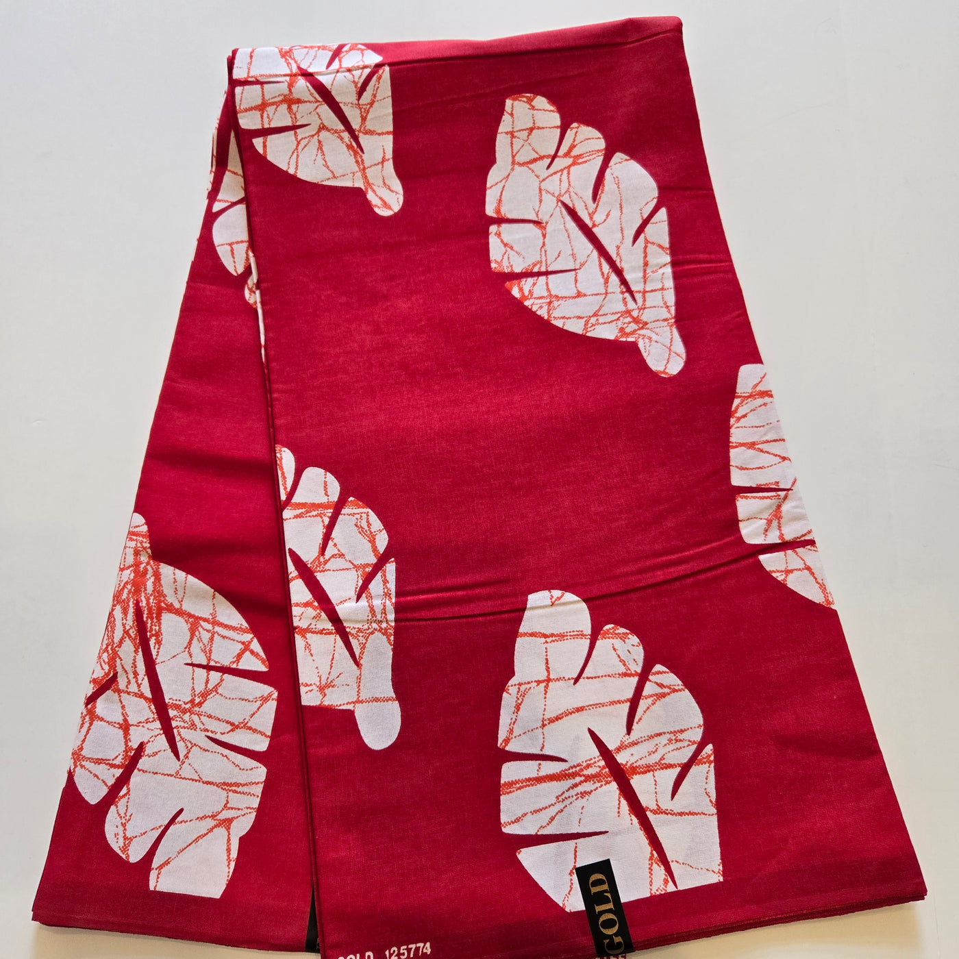 Red and White Ankara Fabric, 100% Cotton Fabric AF417