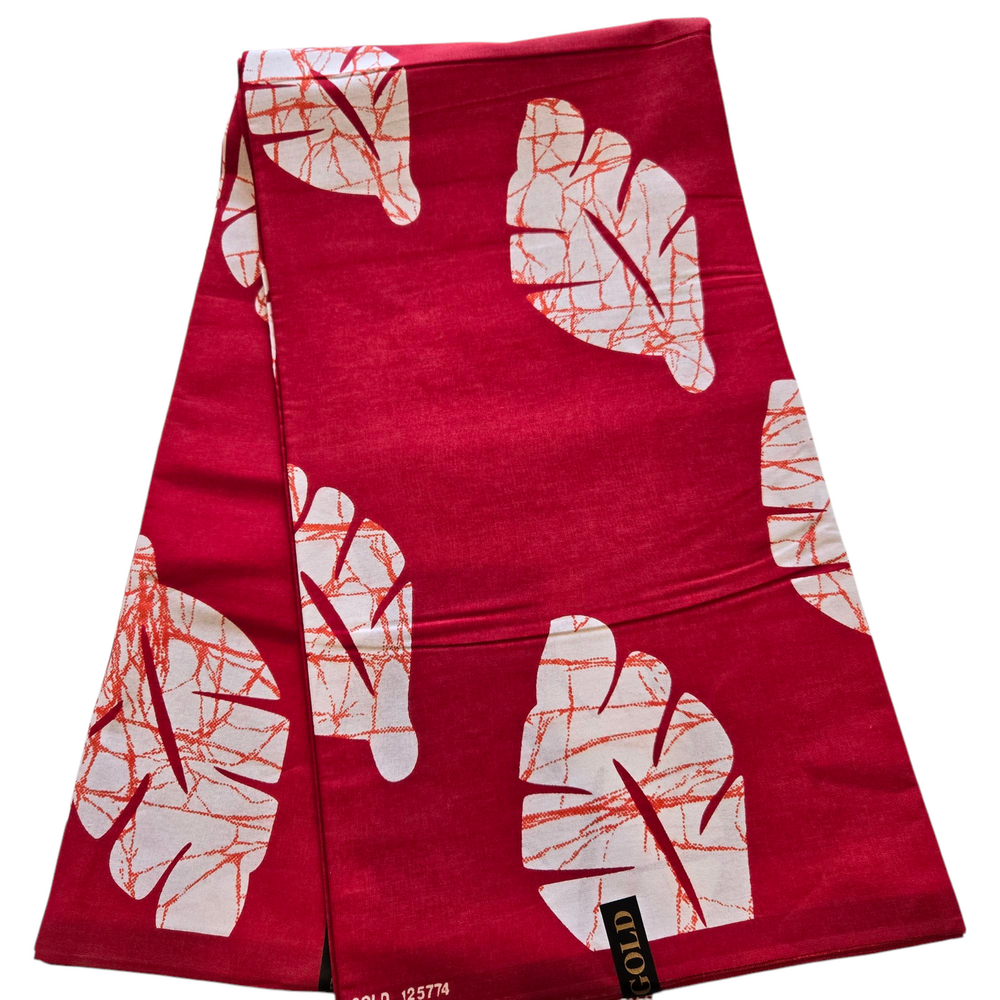 Red and White Ankara Fabric, 100% Cotton Fabric AF417