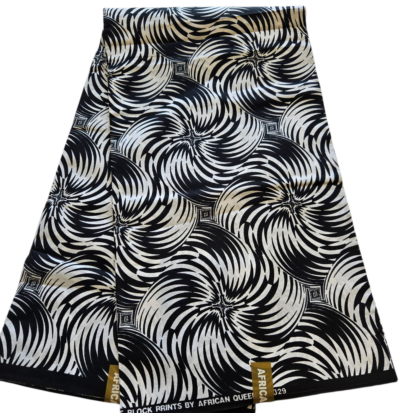 Black and White Ankara Print Fabric, Black and White African Print Fabric, Monochrome Fabric, 100% Cotton Fabric, AF423