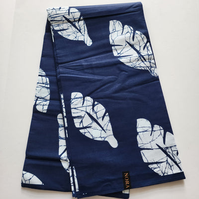 Navy Blue and White Ankara Fabric, 100% Cotton Fabric AF425