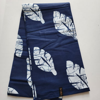 Navy Blue and White Ankara Fabric, 100% Cotton Fabric AF425
