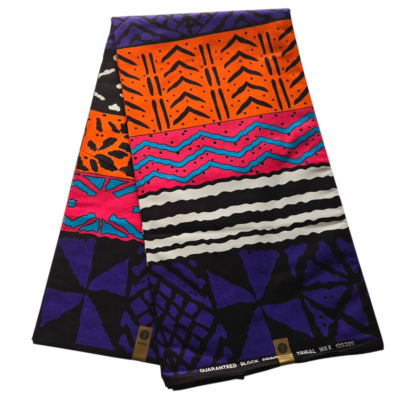 Multicolor Tribal African Print Fabric, Brown Ankara Fabric, 100% Cotton Fabric AF394