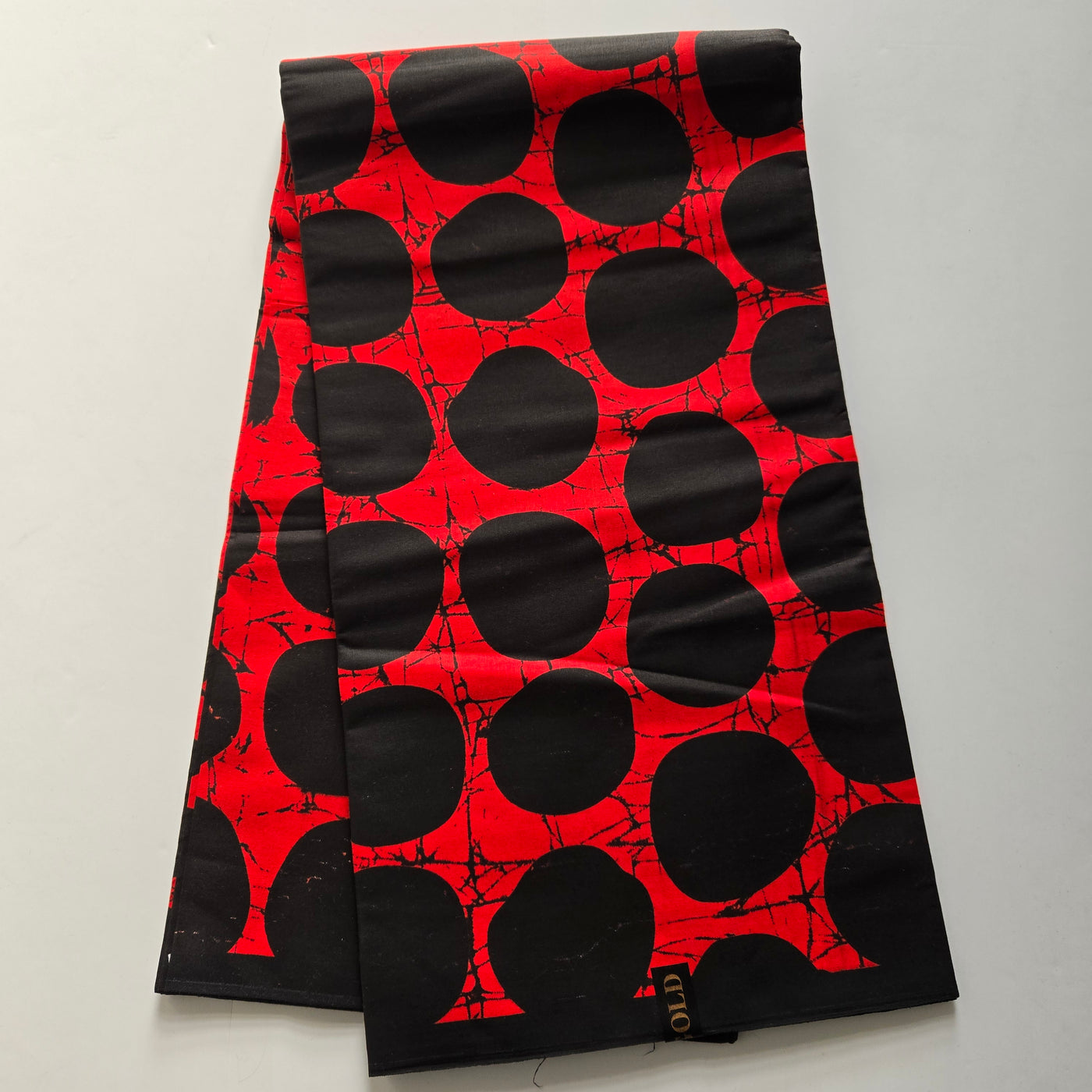 Red and Black Circles Ankara Fabric, 100% Cotton Fabric AF452