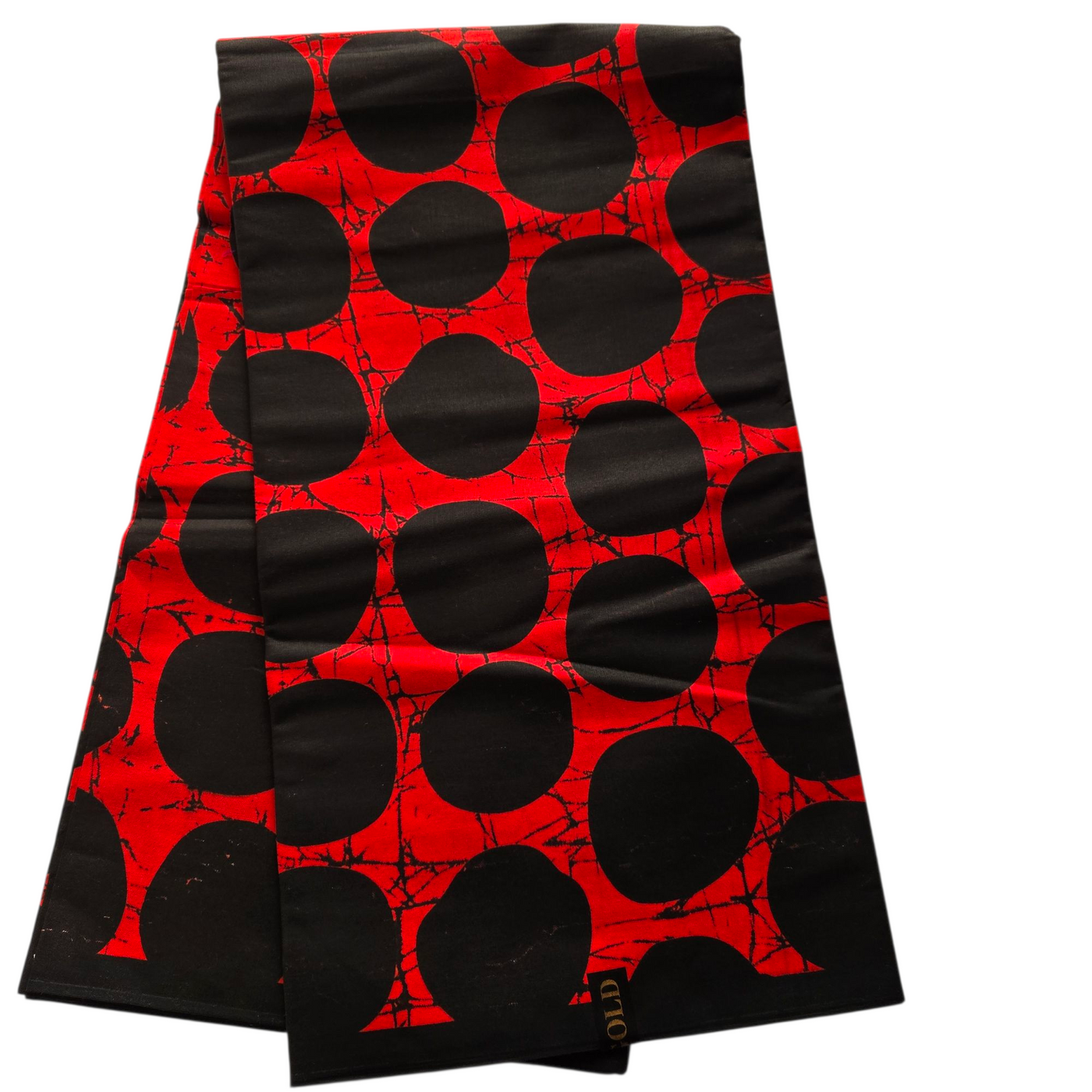 Red and Black Circles Ankara Fabric, 100% Cotton Fabric AF452