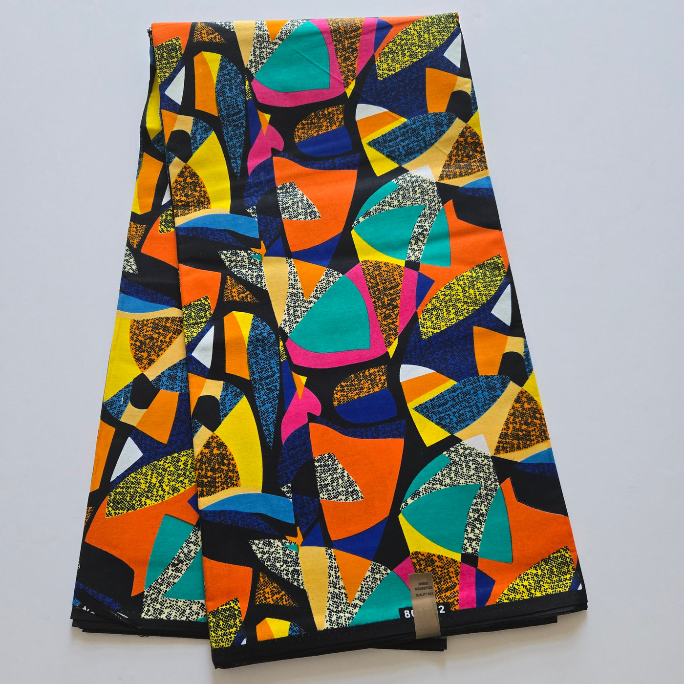 Orange and Teal Multicolor Ankara Fabric, 100% Cotton Fabric AF426