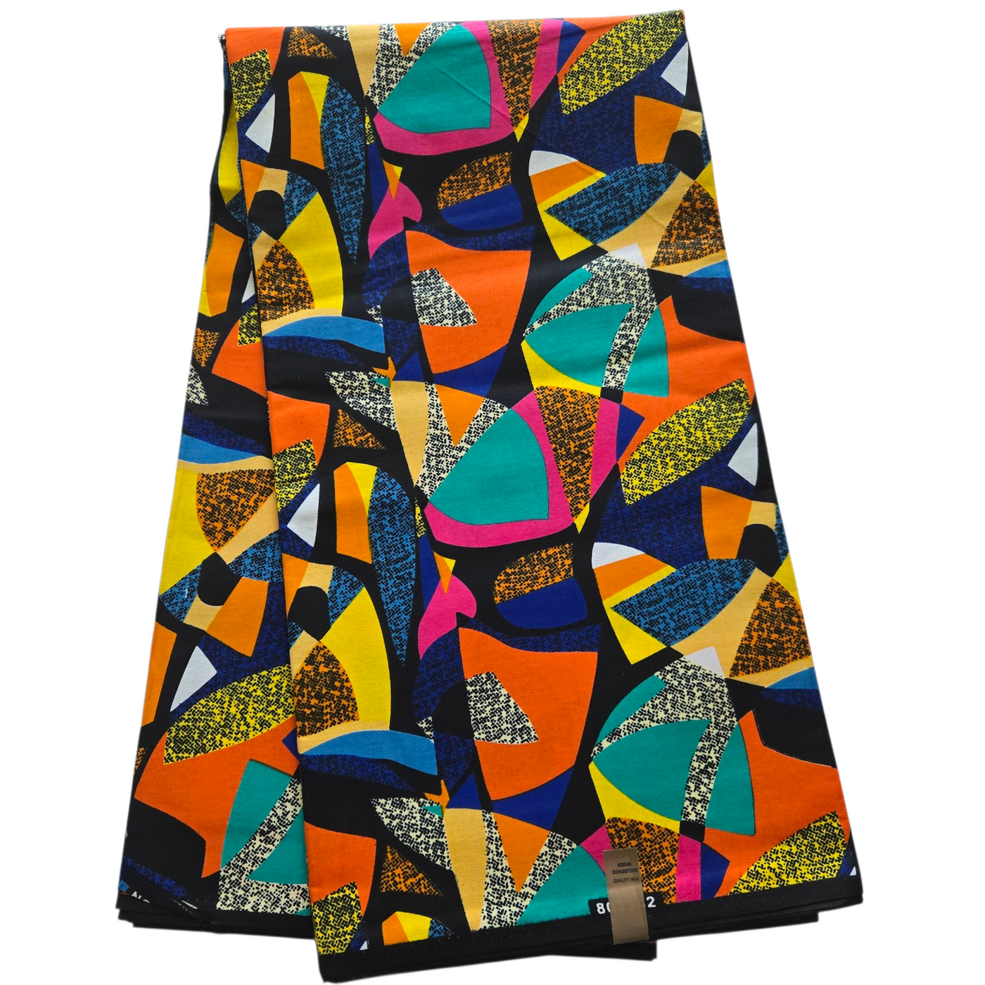 Orange and Teal Multicolor Ankara Fabric, 100% Cotton Fabric AF426