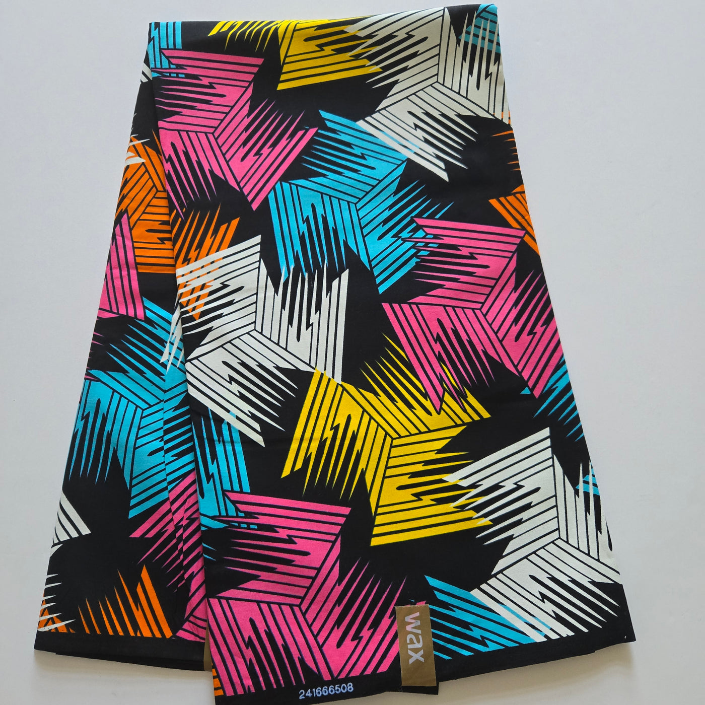 Black Multicolor Ankara Fabric, 100% Cotton Fabric AF435