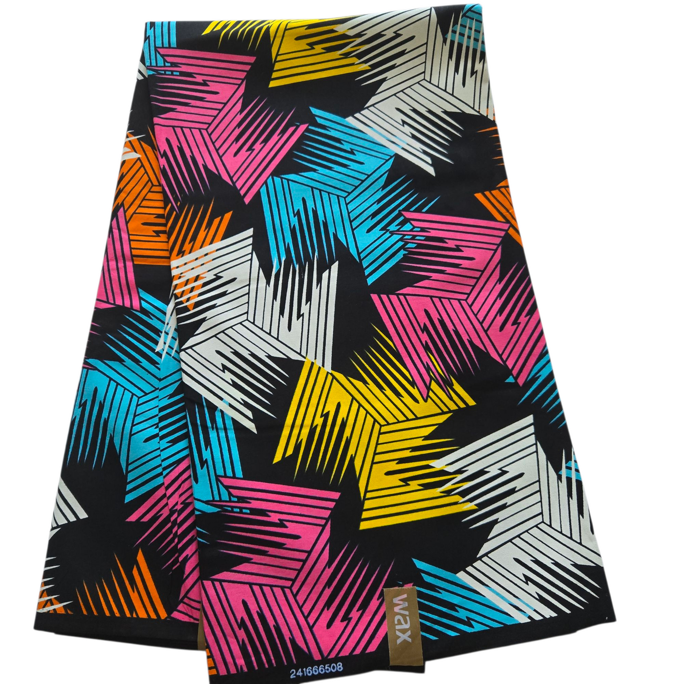 Black Multicolor Ankara Fabric, 100% Cotton Fabric AF435