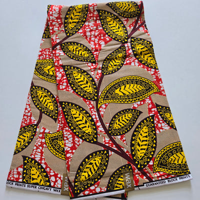 Yellow and Orange Ankara Fabric, African Print Fabric, 100% Cotton Fabric AF434