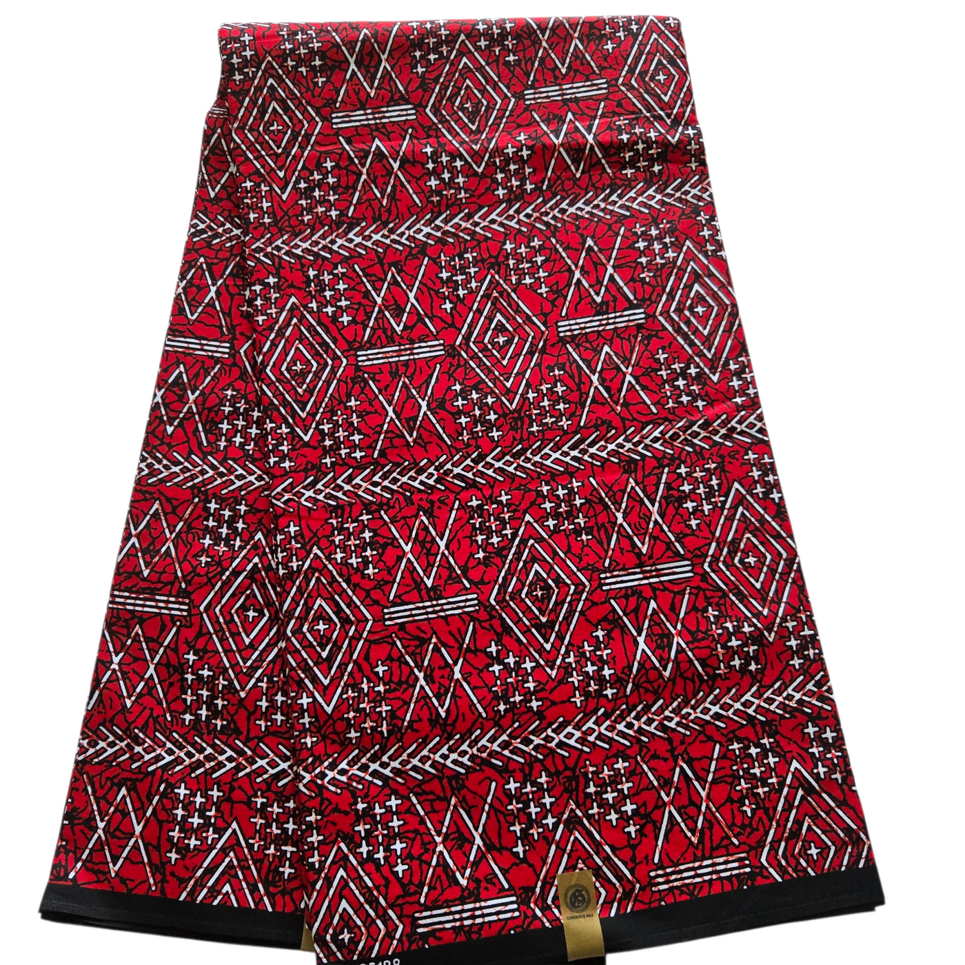 Red, Black and White Ankara Fabric, 100% Cotton Fabric AF428