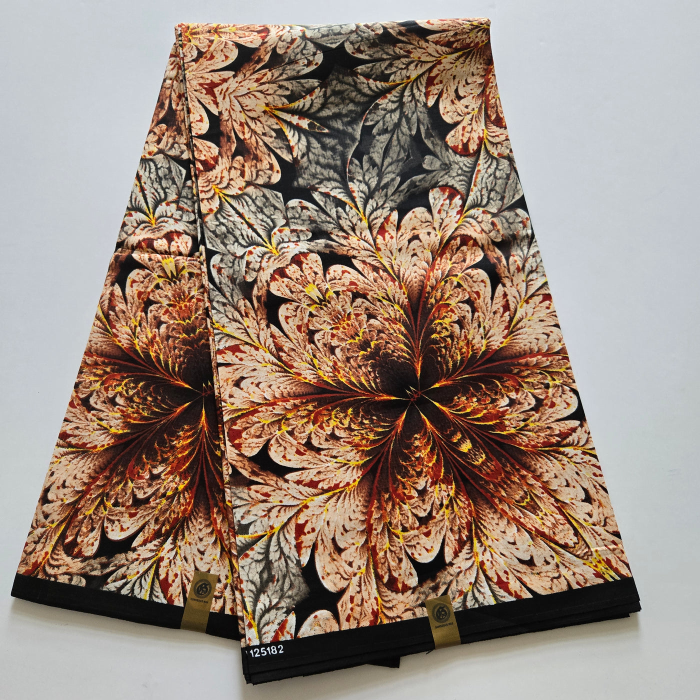 Brown and Black Ankara Fabric, African Print Fabric, 100% Cotton Fabric AF433
