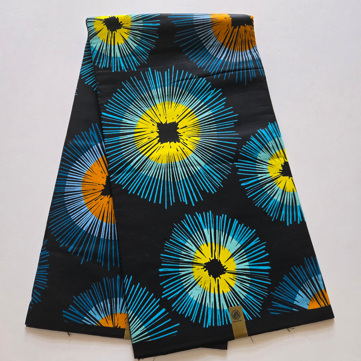 Black and Teal  Ankara Fabric, African Print Fabric, 100% Cotton Fabric AF430