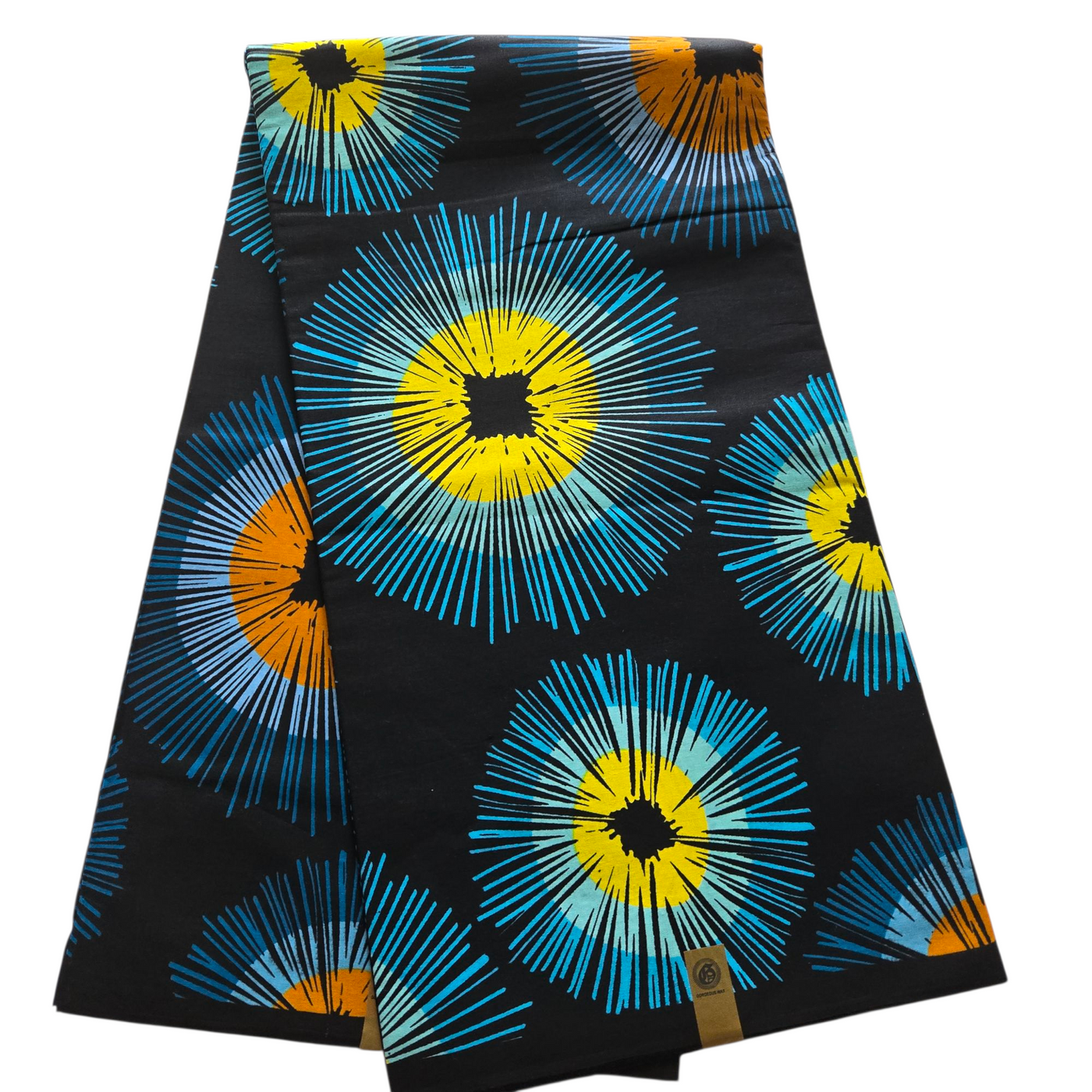 Black and Teal  Ankara Fabric, African Print Fabric, 100% Cotton Fabric AF430