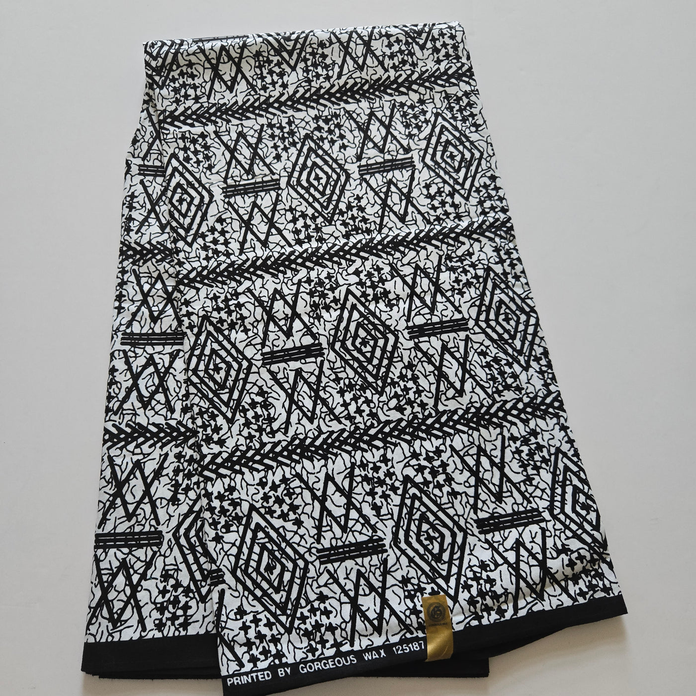 White and Black Tribal Ankara Fabric, Black and White African Print Fabric, Monochrome Fabric, 100% Cotton Fabric, AF429