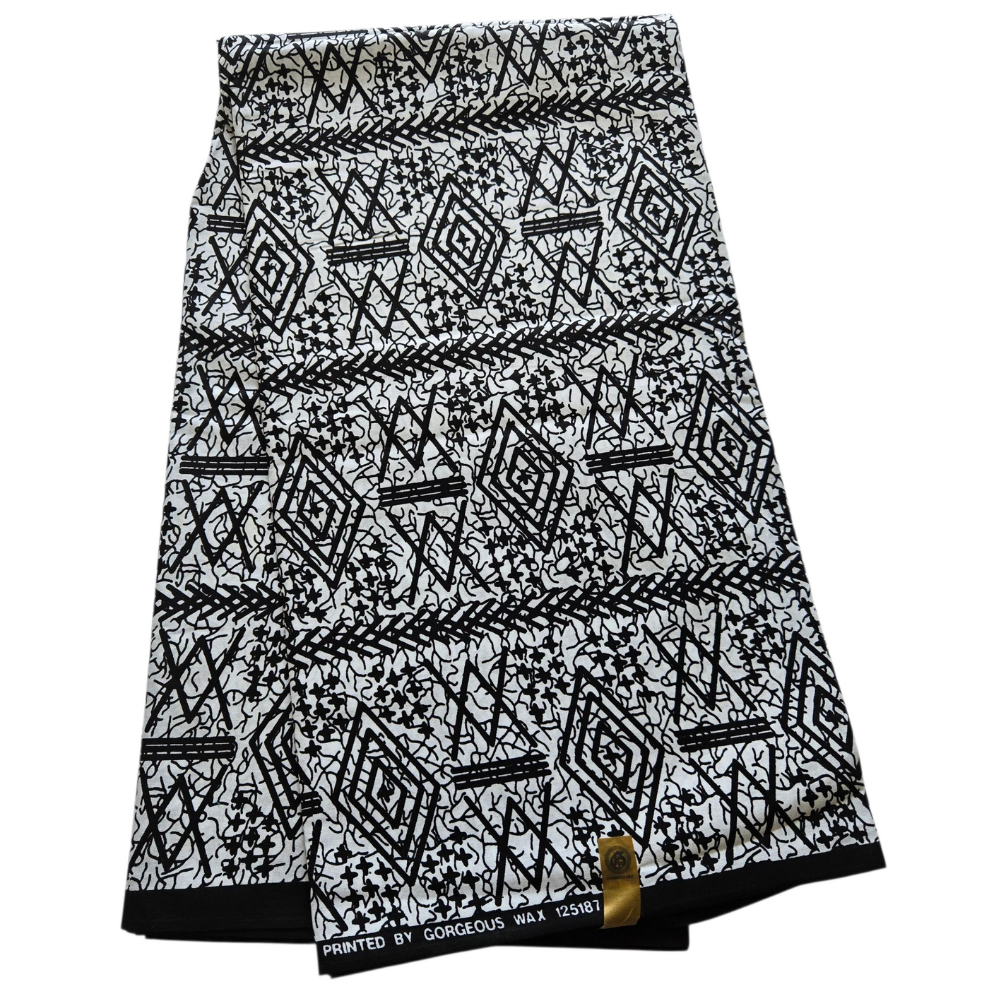 White and Black Tribal Ankara Fabric, Black and White African Print Fabric, Monochrome Fabric, 100% Cotton Fabric, AF429