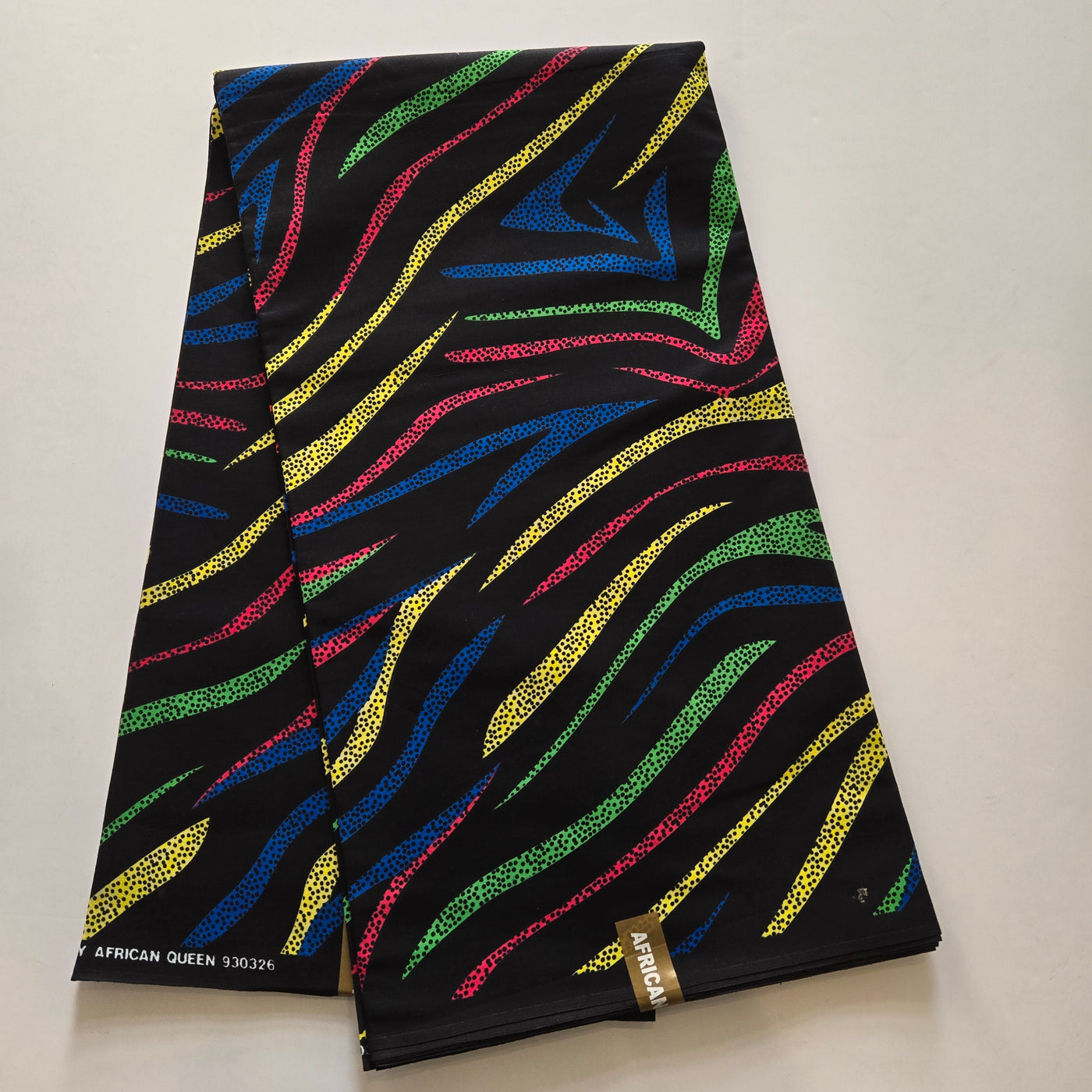 Black Multicolor Swirl Ankara Fabric, 100% Cotton Fabric AF440