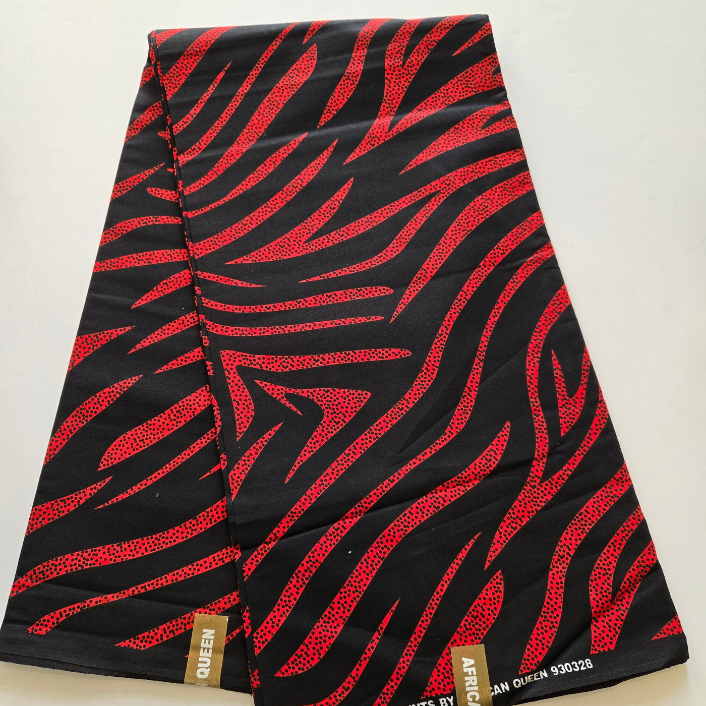 Black and Red Stripped Ankara Fabric, 100% Cotton Fabric AF444