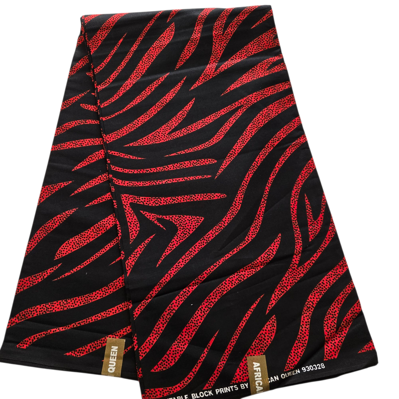 Black and Red Stripped Ankara Fabric, 100% Cotton Fabric AF444