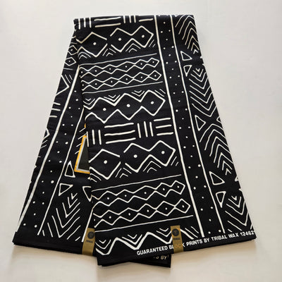 Black and White Tribal Ankara Fabric, Black and White African Print Fabric, Monochrome Fabric, 100% Cotton Fabric, AF447