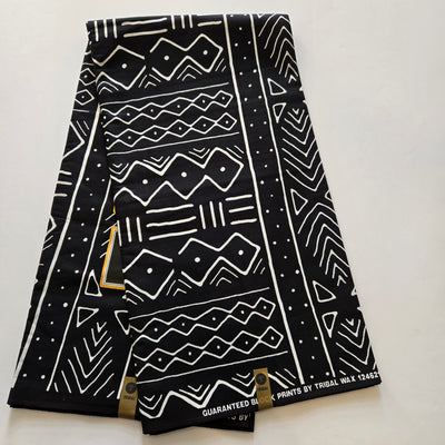 Black and White Tribal Ankara Fabric, Black and White African Print Fabric, Monochrome Fabric, 100% Cotton Fabric, AF447