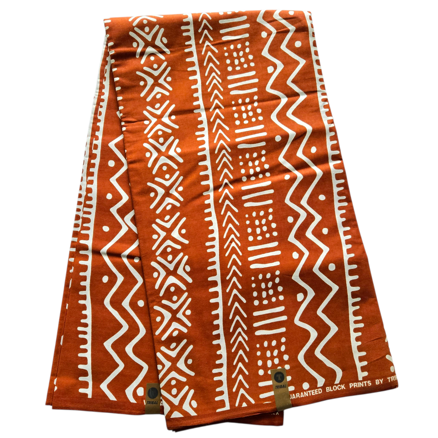 Burnt Orange, Gold and White Ankara Fabric, 100% Cotton Fabric AF453
