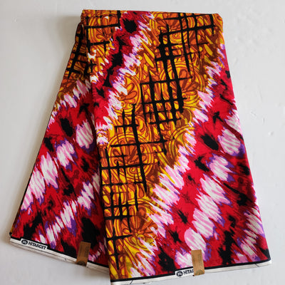 Pink Tie-dye Ankara Fabric, 100% Cotton Fabric AF458