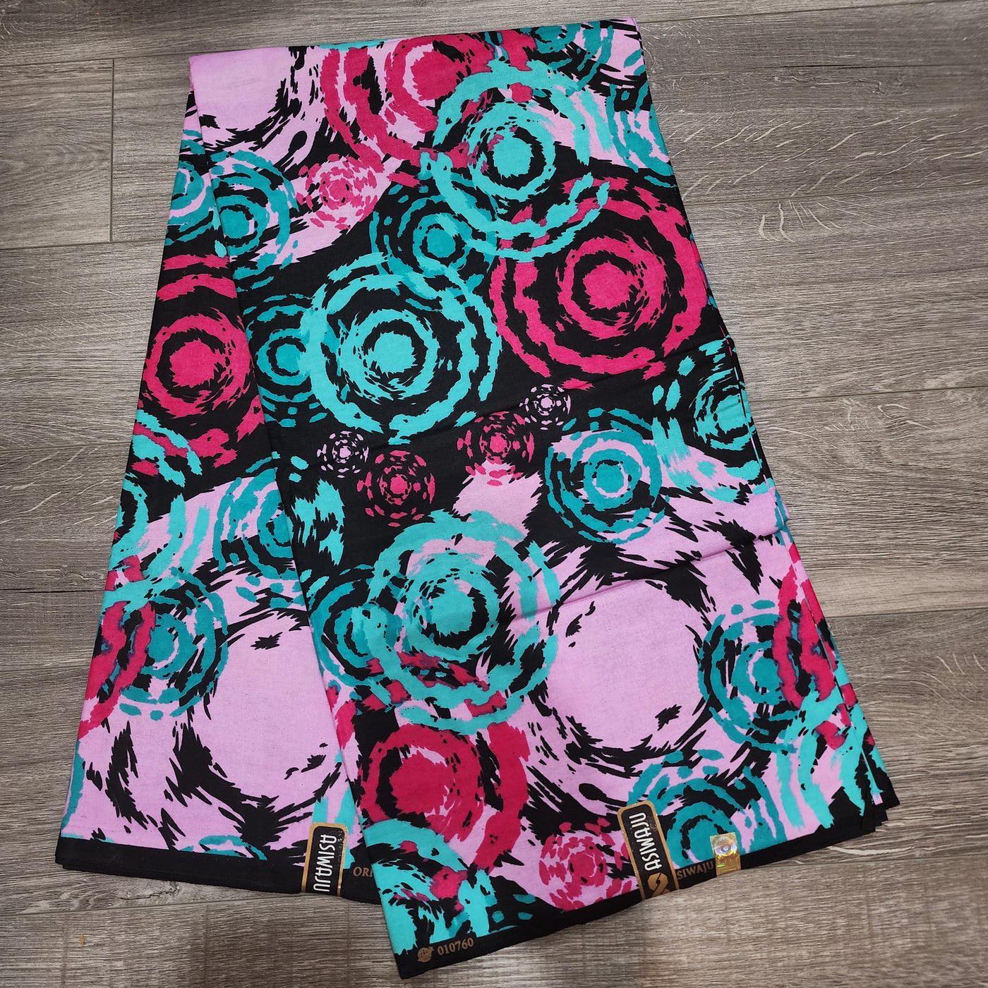 Teal and Pink Ankara Fabric, 100% Cotton Fabric