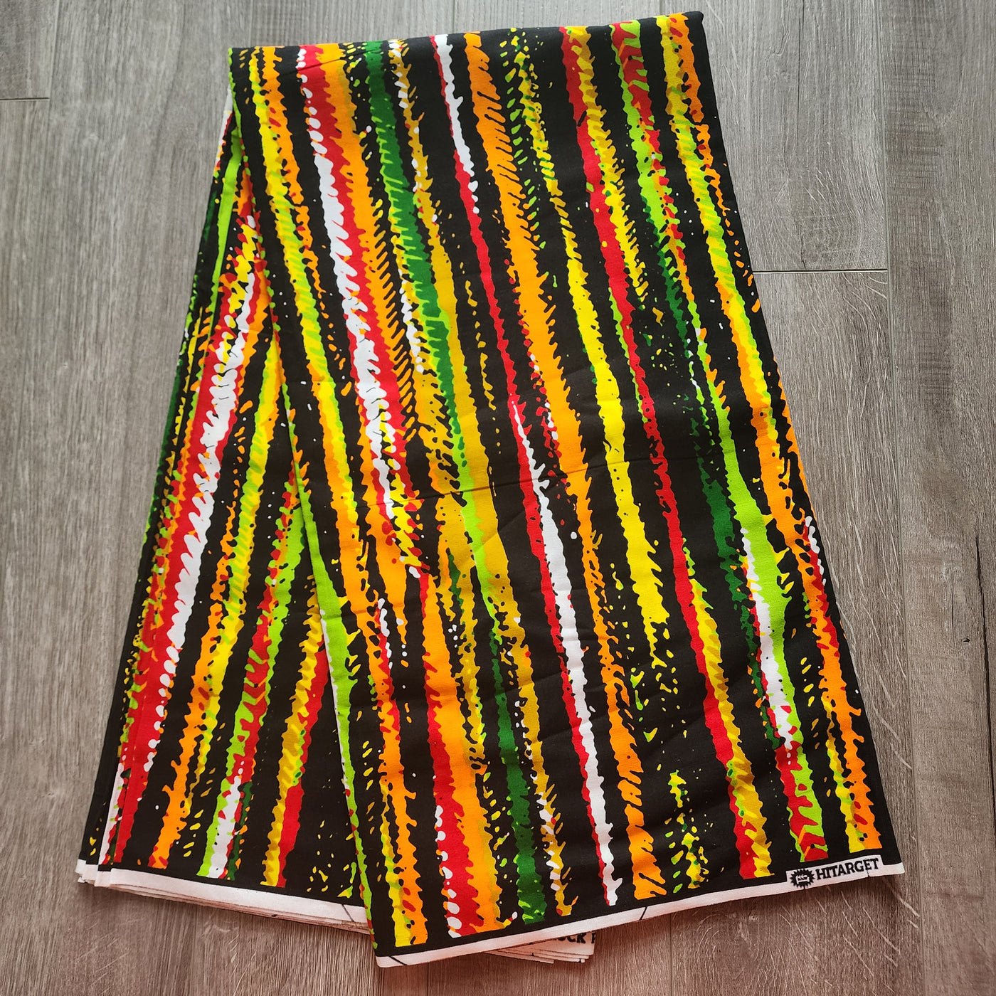 Green, Yellow and Orange Ankara Fabric, African Print Fabric, 100% Cotton Fabric AF465