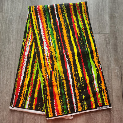 Green, Yellow and Orange Ankara Fabric, African Print Fabric, 100% Cotton Fabric AF465