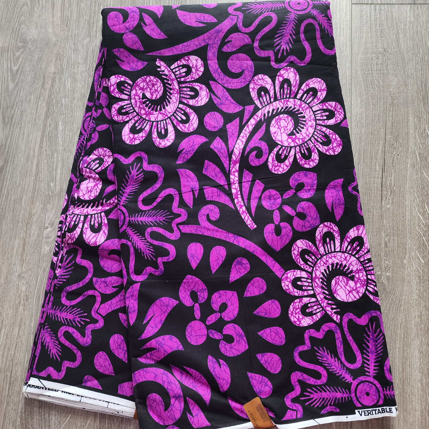 Purple and Black Ankara Fabric, African Print Fabric, 100% Cotton Fabric AF473