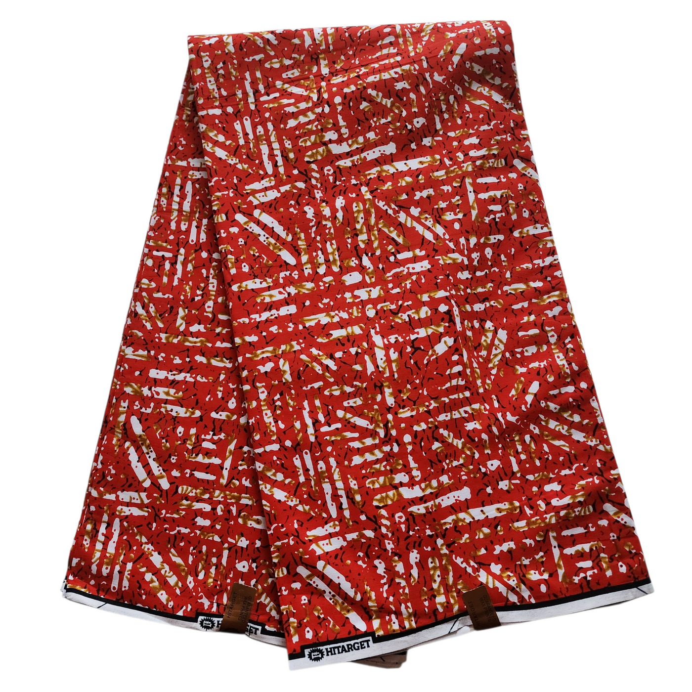 Red and White Ankara Fabric, 100% Cotton Fabric AF477